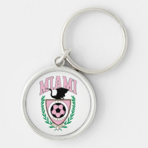 Miami Soccer Varsity Style Keychain