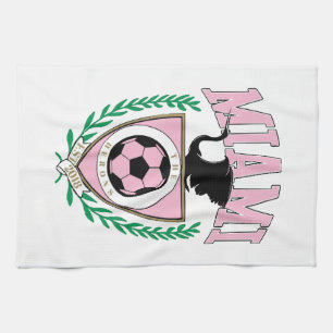 Miami Soccer Varsity Style Kitchen Towel