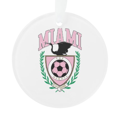 Miami Soccer Varsity Style  Ornament