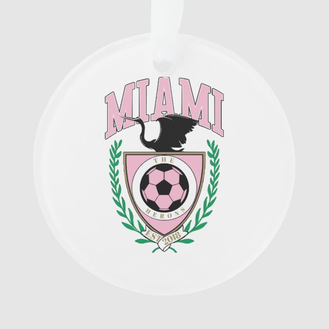 Miami Soccer Varsity Style  Ornament (Front)