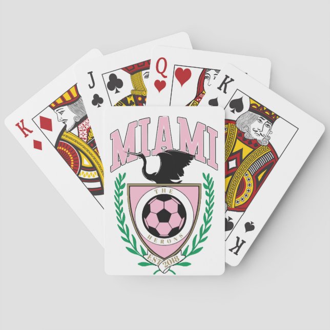 Miami Soccer Varsity Style  Poker Cards (Back)
