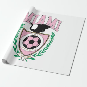 Miami Soccer Varsity Style Wrapping Paper