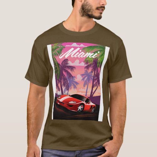 Miami Sports car T_Shirt