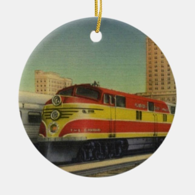 Miami Streamliner Ceramic Ornament (Front)