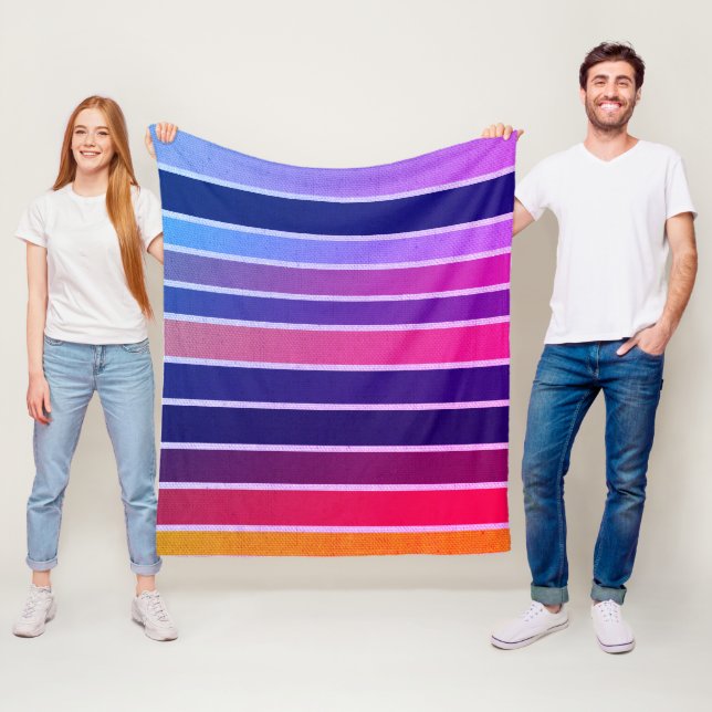 Miami Striped Fleece Blanket (In Situ)