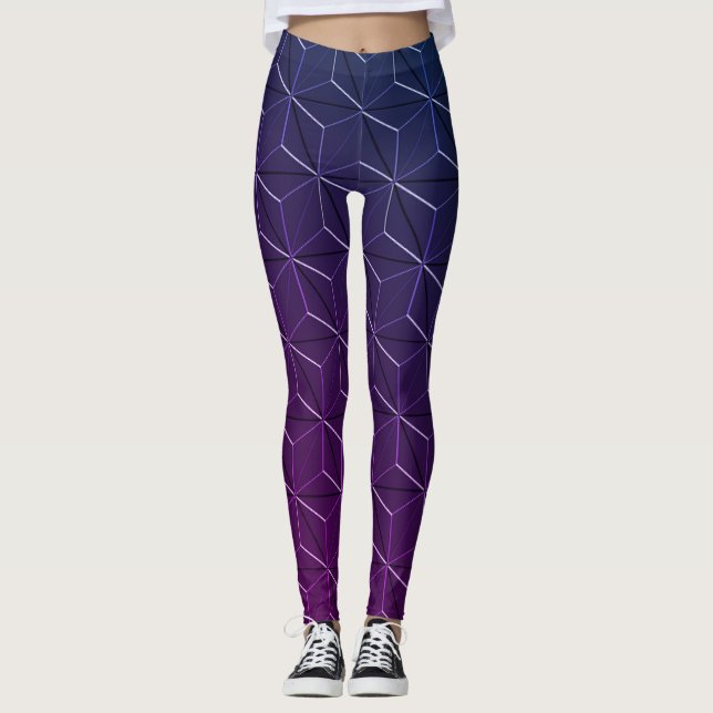 Miami Style Geometric Seamless Pattern  Leggings (Front)