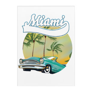 Miami Sunset logo Acrylic Print