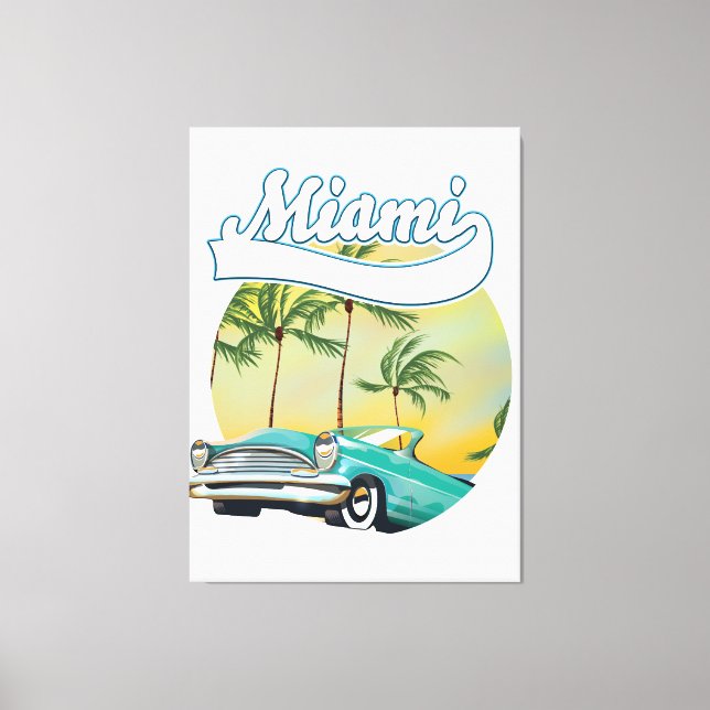 Miami Sunset logo Canvas Print (Front)