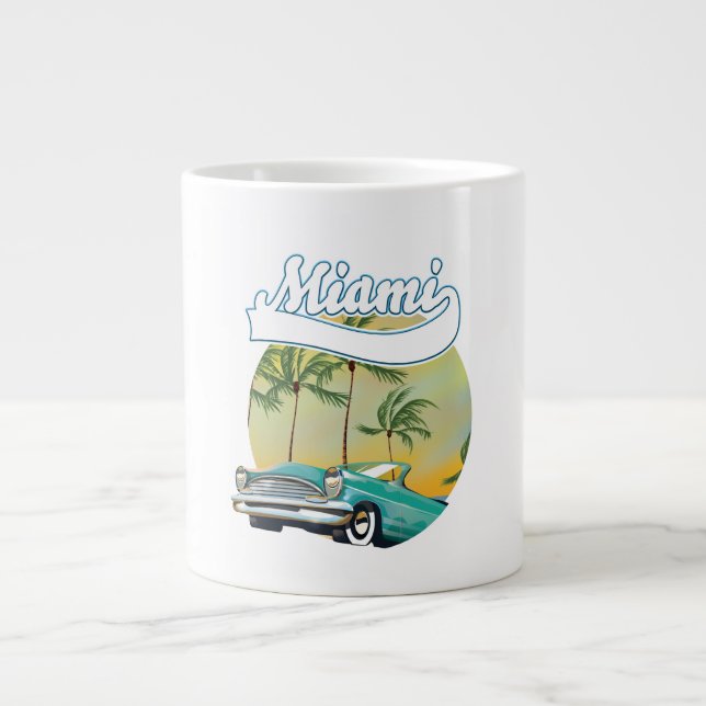 Miami Sunset logo Giant Coffee Mug (Front)