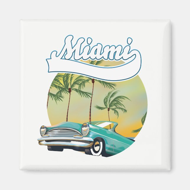 Miami Sunset logo Magnet (Front)