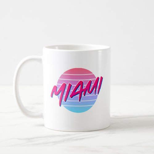 Miami Sunset Neon Colors Style Vintage Coffee Mug