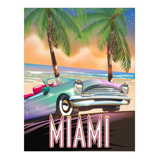 Miami sunset photo print (Front)