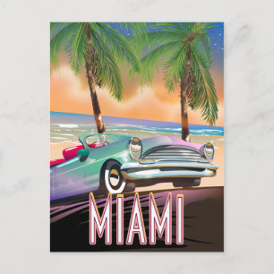 Miami sunset postcard