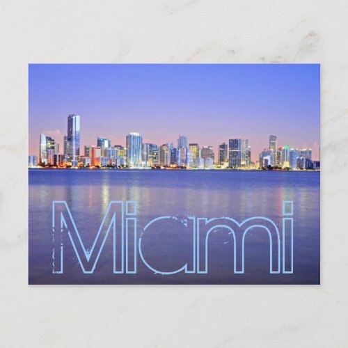 Miami the Magic City at dawn Postcard