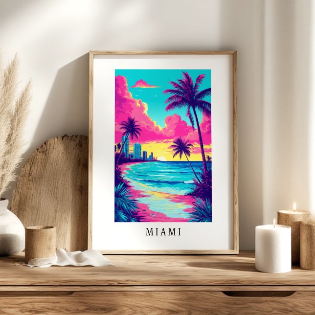 Miami Tropical Beach Sunset Poster (Creator Uploaded)
