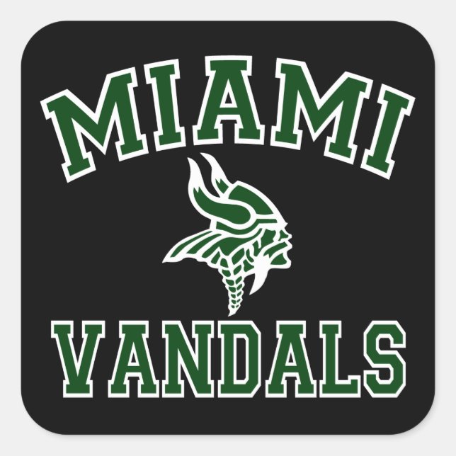 Miami Vandals Square Sticker (Front)