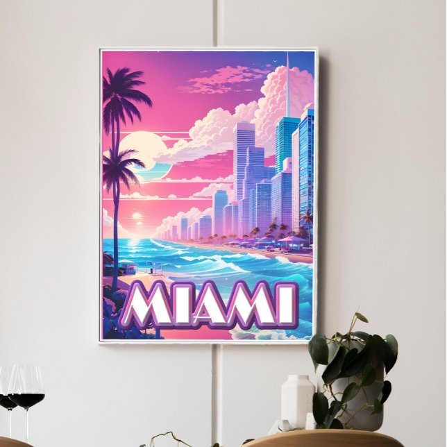 Miami Vaporwave Travel  Poster (Creator Uploaded)