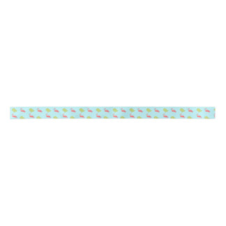 Miami Vibes Flamingo and Limes Ribbon
