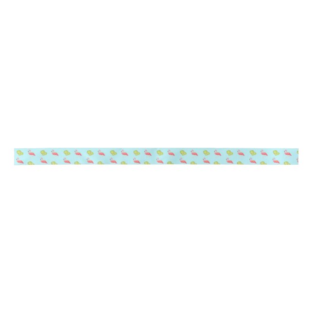 Miami Vibes Flamingo and Limes Ribbon (Front)