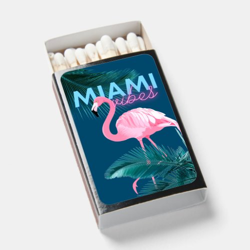 Miami Vibes Neon Flamingo Matchboxes