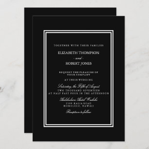 Miami Vice Black Florida Colors of the Sunshine Invitation