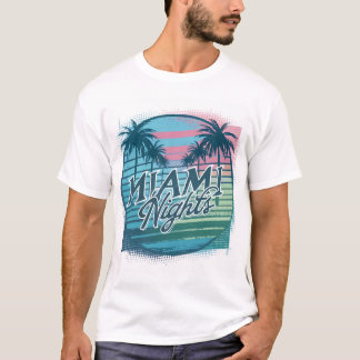 Miami Vice Vibes - Pastel Palms T-Shirt