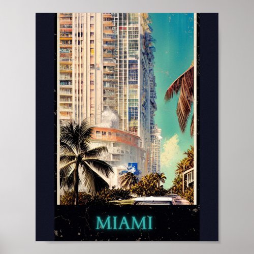 Miami vintage poster 