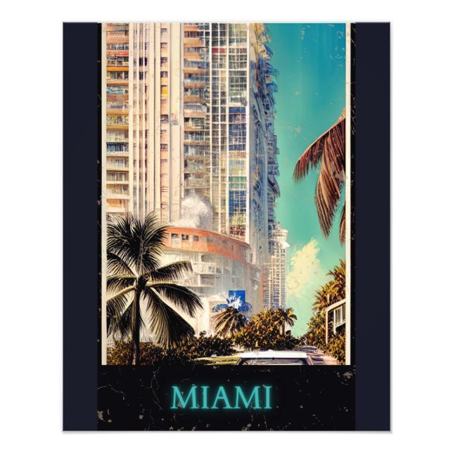Miami vintage poster  (Front)