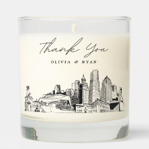 Miami Wedding Thank You Gift Custom Candle