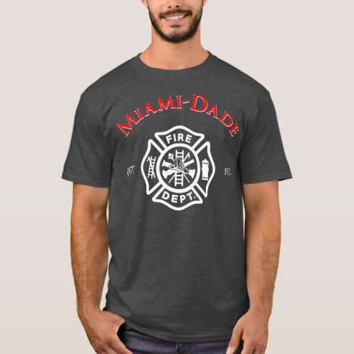 MiamiDade Fire Rescue Florida Firefighter T_Shirt