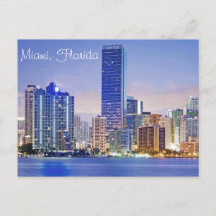 Miami's Brickell Avenue skyline Postcard