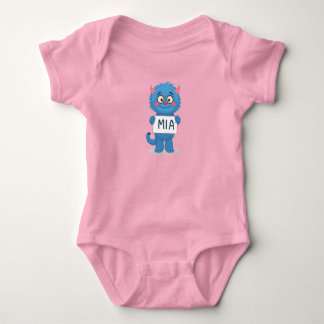 Mia's Playful Monster Pal Baby Bodysuit