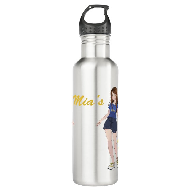 Mia's World Water Bottle (Front)