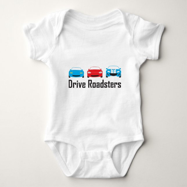 miata 3 gens baby bodysuit (Front)
