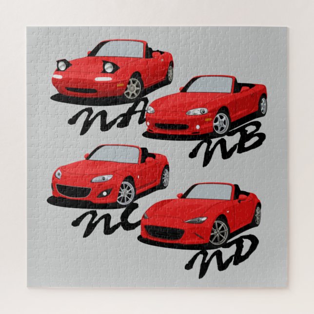 Miata Generations Jigsaw Puzzle (Vertical)