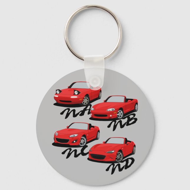 Miata Generations Keychain (Front)