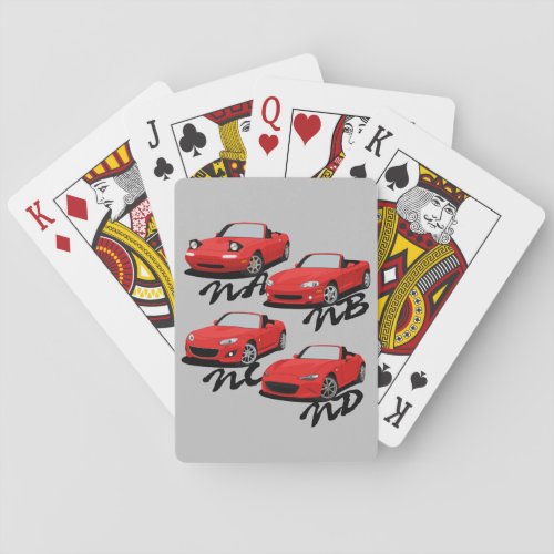 Miata Generations Playing Cards