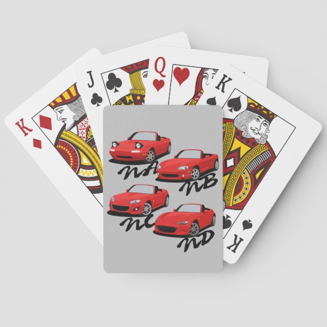 Miata Generations Poker Cards (Back)