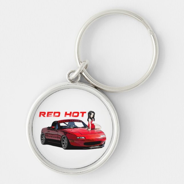 Miata MX-5 Red Hot Keychain (Front)