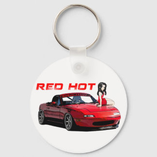 Miata MX-5 Red Hot Keychain