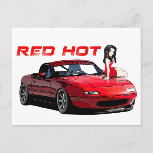 Miata MX_5 Red Hot Postcard