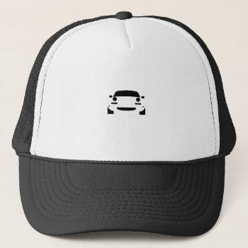 Miata Outline Trucker Hat by No_Traction_Designs at Zazzle