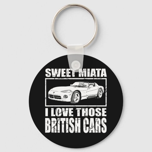 Miata Viper british car joke Keychain (Front)