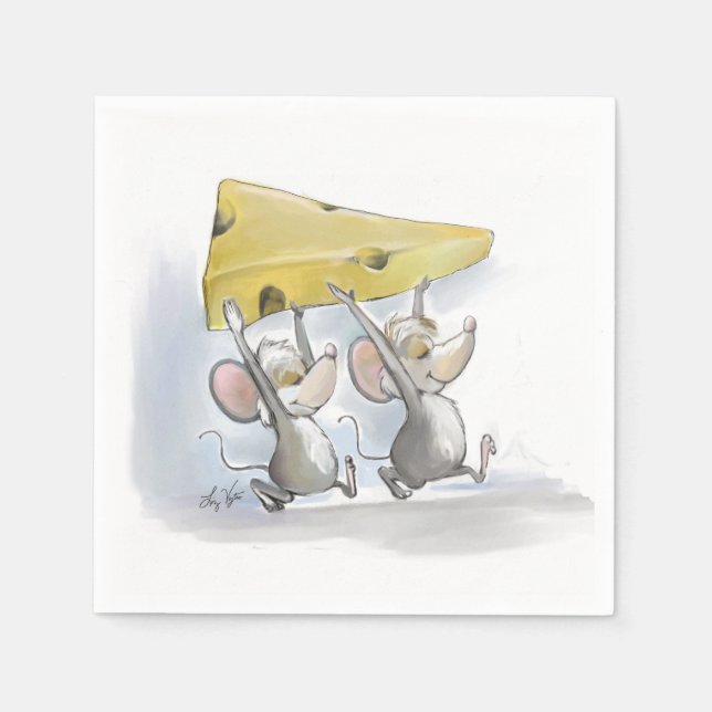 Mic and Mac Bringing In The Cheese Napkins (Front)