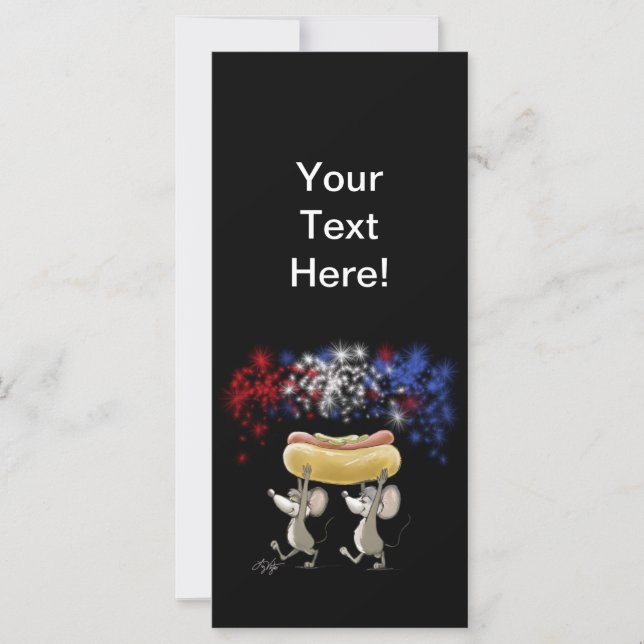 Mic And Mac's 4th Of July Night Picnic Bookmark (Front)
