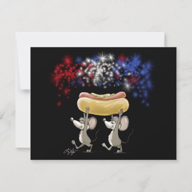 Mic And Mac's 4th Of July Night Picnic Invitations (Front)