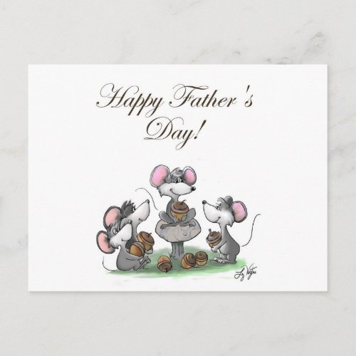 Mic Mac and Moes Happy Fathers Day Holiday Postcard