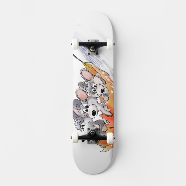 Mic, Mac And Moe's Winter Holiday Skateboard Deck (Front)