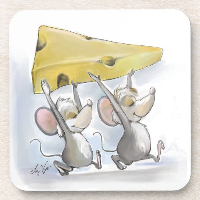 Mic & Mac Bringing In The Cheese  Cork Coaster (Front)