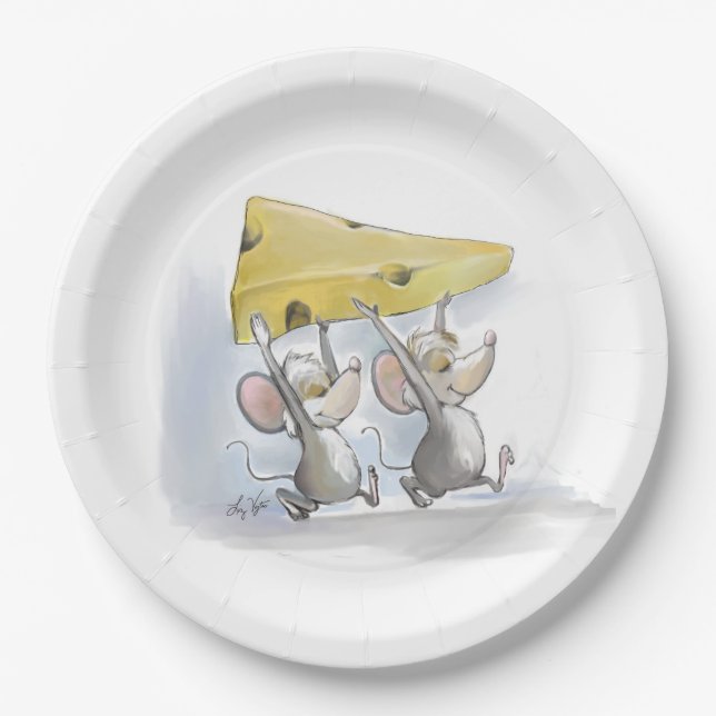 Mic & Mac Bringing In The Cheese Paper Plate (Front)